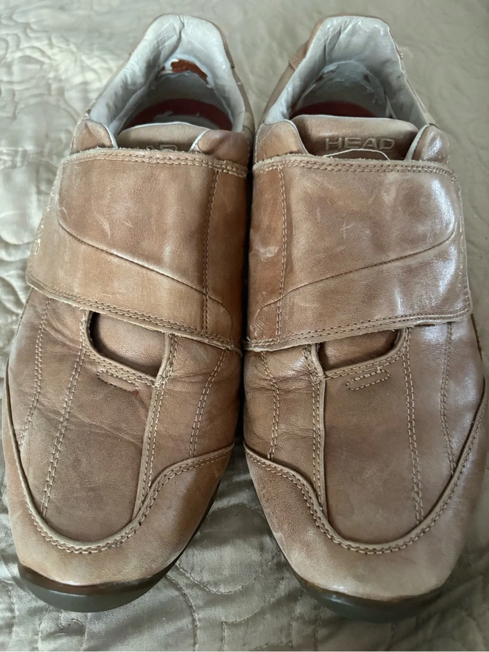 Head Men’s Brown Leather Velcro Slip-On Loafer